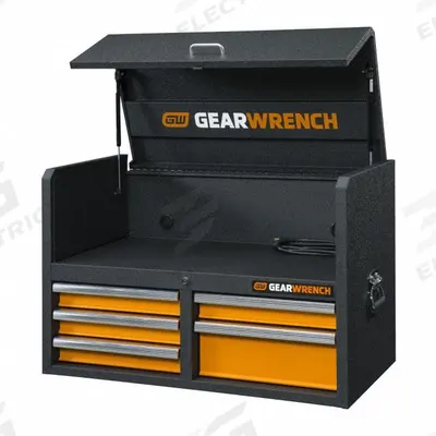 GEARWRENCH Top Chest: 5 Drawers, Heavy Duty, 35 3/4 in Overall Wd, 17 3/4 in Overall Dp - Heavy-Duty Top Chests
