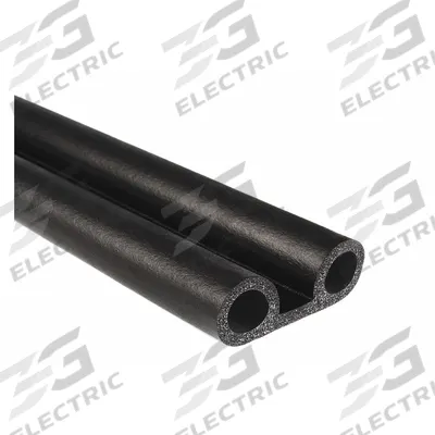 TRIM LOK Weather Seal: Double Bulb, Self-Adhesive Mounting, Std, EPDM, 25 ft Overall Lg - Foam Rubber Lid Seals