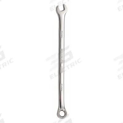 WESTWARD Combination Wrench: Alloy Steel, Chrome, 6 mm Head Size, 5 in Overall Lg - Metric 12-Point Combination Wrenches