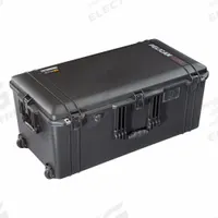 PELICAN Protective Case: Black, Mobile, 20.5 lb Wt, Plastic (MPN 1646AIRNF). Key specifications — Closure Type: Press and Pull Latches; Brand: PELICAN.