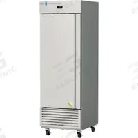 AMERICAN BIOTECH SUPPLY Lab Refrigerator: 25 cu ft, Upright, 3°C to 8°C, 32 1/4 in Overall Dp, Solid (MPN ABT-HC-SSR-25S-LH). Key specifications — Door Opening Style: Left; Color: Gray/Silver; Alarm Type: Door Ajar; Manufacturer Part Number: ABT-HC-SSR-25S-LH; Brand: AMERICAN BIOTECH SUPPLY; Product Type: Lab Refrigerator; Door Type: Solid; Refrigerant Type: R-290.
