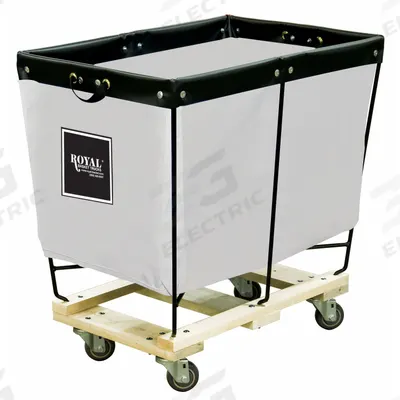 ROYAL BASKET TRUCKS Elevated Truck: 10 cu ft, 600 lb, 32 3/4 in L x 20 3/4 in W x 23 in H - Elevated Basket Trucks with Permanent Abrasion-Resistant Canvas Liner