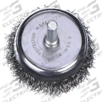 WEILER Cup Brush: Crimped Steel, 1 3/4 in Brush Dia, 1/4 in Shank, 0.012 in Fill Dia, 3/4 in Fill Lg (MPN 90116). Key specifications — Brand: WEILER.