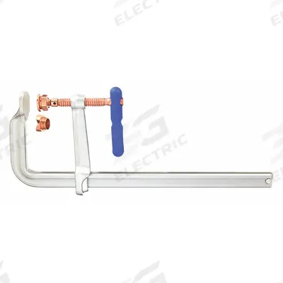 WILTON Bar Clamp: Extra Heavy Duty, Coated T Handle, 18 in Jaw Opening - Max, 7 in Throat Dp - Spatter-Resistant Bar Clamps