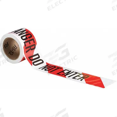 APPROVED VENDOR Barricade Tape: 200 ft Lg, 3 in Wd, Danger Do Not Enter Legend - Specific Danger Messaging Barrier Tape