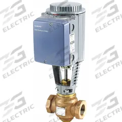 SIEMENS Electric Globe Control Valve: For Steam/Water Media, Bronze, 1 1/4 in Pipe Size, 24V AC, 599 (MPN 275-03168). Key specifications — Bonnet Material: Brass; Brand: SIEMENS; Disc Material: Stainless Steel; Seat Material: Metal; Stem Material: 303 Stainless Steel.