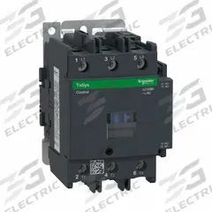 SCHNEIDER IEC Magnetic Contactor: Non-Reversing, 3 Poles, 3NO Contacts, 80 A, 120V AC Coil (MPN LC1D80G6). Key specifications — Brand: SCHNEIDER; Integrated Surge Suppression: No.