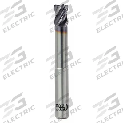 OSG Corner Chamfer End Mill: Carbide, TiAlN Coated, 4 Flute, 3/4" Mill Dia - Reduced-Neck Fast-Cutting Carbide Corner-Chamfer End Mills for Stainless Steel & Super Alloys