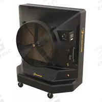BIG ASS FANS Portable Evaporative Cooler: 3,600 sq ft, 5-15P, 120V AC, 70 in x 62 in x 31 in (MPN E-400-3601). Key specifications — attr1152013: Variable; attr1151993: BIG ASS FANS.