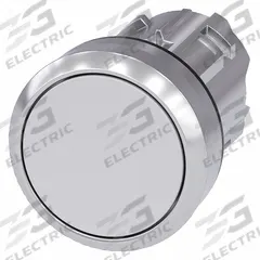 SIEMENS Flush Push Button: 22 mm Mounting Size, Metallic, Maintained (MPN 3SU1050-0AA60-0AA0). Key specifications — Brand: SIEMENS; Action: Maintained; Series: 3SU; Push Button Material Type: Metallic.
