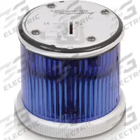 EDWARDS SIGNALING Tower Light Module: Steady, 24V AC/24V DC, Blue, 70 mm Overall Dia, 200 Class (MPN 270LEDSB24AD). Key specifications — Brand: EDWARDS SIGNALING; Compatible with Series: 200 Class; Lens Color: Blue; Operating Voltage: 24V AC; Manufacturer Part Number: 270LEDSB24AD.