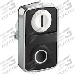 SCHNEIDER ELECTRIC Multihead Operator: Non-Illuminated, 2 Button, Flush Profile, 22 mm Mounting Size (MPN ZB4BA7121). Key specifications — attr211308: SCHNEIDER; attr1026606: Momentary/Momentary; attr1026618: I; attr1026638: XB4; attr1063632: Metallic.