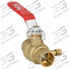 APPROVED VENDOR Stop and Waste Valve: 3/4 in Pipe Size, Sweat x Sweat, Brass, Lever (MPN 107-554). Key specifications — Handle Material: Plastic; Brand: APPROVED VENDOR.