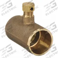 NIBCO Sweat Fitting Coupling: 3/4 in CTS x 3/4 in CTS, Cup x FTG, No Center Stop, Drain, Bronze (MPN 701D 3/4)