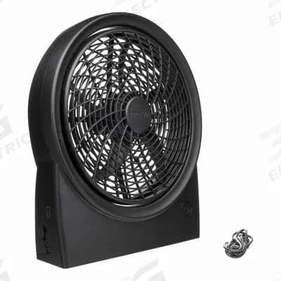 TREVA/O2COOL Cooling Fan: 10 in Blade Dia, Non-Oscillating, 91 cfm_204 cfm_257 cfm Airflow - Compact Fans