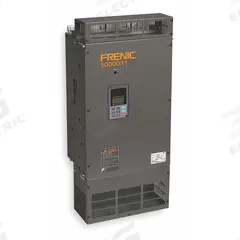 FUJI ELECTRIC Variable Frequency Drive: In Phase Three, Out Phase Three, 125 hp, No Bypass, Manual (MPN FRN0346G2W-2GU). Key specifications — Style: Compact/Heat Sink; Color: Black/Blue/Gray; Output Phase: Three.