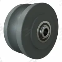 HAMILTON Track Wheel: 4 in Wheel Dia., 2 in Wheel Wd, 1,300 lb Load Capacity, 1/2 in For Axle Size (MPN W-420-150-NYUB-1/2). Key specifications — attr1099880: Yes; attr1099886: Gray; attr1099891: HAMILTON.