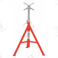 RIDGID V-Head Pipe Stand: V Head, 2,500 lb Max Load Capacity, Adj Leg, 52 in Max Ht, 28 in Min Ht (MPN 56662). Key specifications — attr511105: Locking Ring Allows for Quick Vertical Height Adjustment; attr511119: Adjustable; attr511107: Metal; attr473852: RIDGID.