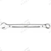 MILWAUKEE Combination Wrench: Chrome Vanadium Steel, Chrome, 11 mm Head Size, 6 1/2 in Overall Lg (MPN 45-96-9511). Key specifications — attr309539: 11 mm; attr309567: Yes; attr324930: MILWAUKEE.
