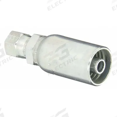 KURT Hydraulic Crimp Fitting: Carbon Steel, Straight, -6 For Hose Dash Size - Kurt Crimp Hydraulic Hose Fittings with JIC Connection