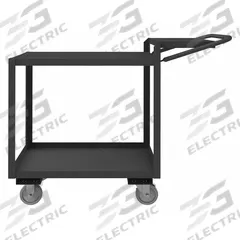 APPROVED VENDOR Utility Cart: 1,200 lb, 2 Shelves, 64 in L x 24 in W x 40 in H Overall Dim, Flat (MPN OPCFS-2448-2-TLD-95). Key specifications — Caster Wheel/Tread Material: Polyurethane; Brand: APPROVED VENDOR; Caster/Wheel Configuration: (2) Rigid.