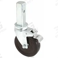 APPROVED VENDOR Stem Caster: Swivel, 5 in Wheel Dia., 1 1/4 in Wheel Wd, Rubber, 1 1/4 in Stem Dia. (MPN 20TM40). Key specifications — Wheel Bearing Type: Plain; Brand: APPROVED VENDOR; Roll Up: Swivel with Total Lock.