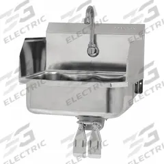 SANI-LAV Hands-Free Sink: 1 Stations, 5 in Bowl Dp, 14 in Bowl Lg, 11 in Bowl Wd, Faucet Included (MPN 607D-0.5). Key specifications — Includes Side Splash: Side Splash Included; Series: Stainless Steel Hand Wash Sink; Brand: SANI-LAV.