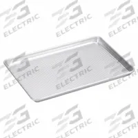 CHICAGO METALLIC Sheet Pan: Sheet Pan Pan, One Half Sheet Pan Size, Aluminized Steel, Glazed, Solid (MPN 20800). Key specifications — Bead Closure: Closed Bead; Coating: Glazed; Pan Style: Sheet Pan; Perforation: Solid; Brand: CHICAGO METALLIC; Color: Silver; Material: Aluminized Steel; NSF Certified: No.