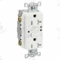 HUBBELL GFCI Receptacle: Duplex, 5-20, White, GFCI, 125V AC, 20 A, 2 Pole / 3 Wire (MPN GFTR20WNL)