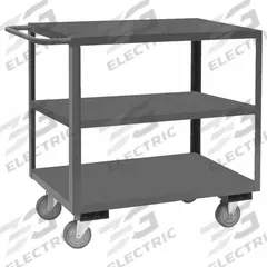 APPROVED VENDOR Utility Cart: 1,200 lb, 30 in L x 18 in W Shelf, 3 Shelves, Gray, Flat (MPN RSC-1830-3-ALD-95). Key specifications — Caster/Wheel Configuration: (2) Swivel; Brand: APPROVED VENDOR; Caster Wheel/Tread Material: Polyurethane.