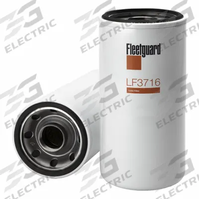 FLEETGUARD Automotive Oil Filter: B7241, LF3716, 1 1/2"-12 UNS-2B Thread Size, 10 in Overall Ht - Spin-On Oil Filters