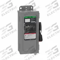 SCHNEIDER Safety Switch: Fusible, 30 A, Three Phase, 240V AC, Galvanized Steel, Indoor (MPN VH321NAWKGL). Key specifications — Brand: SCHNEIDER.