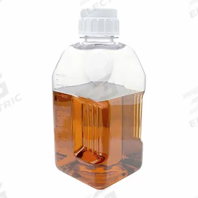 GLOBE SCIENTIFIC Media Bottle: PETG, 2 L Capacity - mL, Closure Included, Sterile, 53 mm Screw Closure Size - Plastic Lab Media Bottles