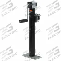 CURT Trailer Jack: Pipe-Mount Swivel Jack, 2,000 lb Static Load Capacity, Sidewind, Weld-On (MPN 28324). Key specifications — Handle Type: Sidewind; Mounting Type: Weld-On; Maximum Lift Height: 30-1/8 in; Base: Foot Plate; Brand: CURT.