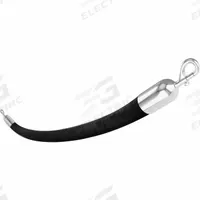VISIONTRON Barrier Rope: Black, 6 ft Overall Lg, Velvet, Snap End (MPN 847BK72SEHD-PC). Key specifications — Brand: VISIONTRON; Rope Material: Velvet; End Cap Material: Metal.