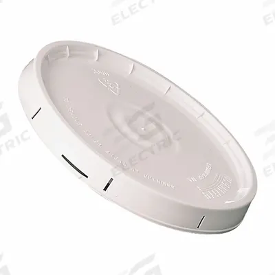 GRAINGER Lid: Gasketed, 12 1/4 in Overall Dia, White, Plastic - Snap-On Lids