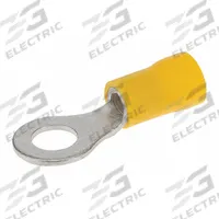 POLARIS Ring Terminal: Yellow, Vinyl Insulation, 1/4 in Stud Size, 12 AWG to 10 AWG Wire Sizes (MPN R12-14V). Key specifications — attr1308027: POLARIS.