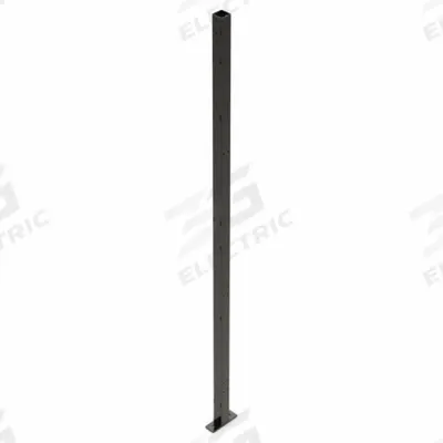 HUSKY RACK & WIRE Line Post: 8 ft H, Black - Husky Rack & Wire Quick-Assemble Woven-Wire Partition Components