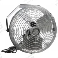 TPI INDUSTRIAL Mounted Fan: 12 in Blade Dia, 120V AC, 1/12 hp Motor HP, Ceiling/Wall Mount (MPN U-12-TE). Key specifications — Brand: TPI INDUSTRIAL; Voltage: 120V AC; Number of Speeds: 3; Fan Mounting Location: Wall; Oscillation: Non-Oscillating; Mounting Type: Bracket.