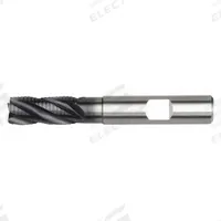 WIDIA HANITA Roughing End Mill: Carbide, AlTiN Coated, 3 Flute, 8 mm Mill Dia, 16 mm LOC, 0.3 mm Chf (MPN 49N608003MW)