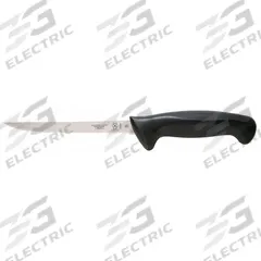 MERCER CUTLERY Boning Knife: Narrow, 6 in Overall Lg, Steel Blade, Santoprene/Polypropylene Handle (MPN M22206). Key specifications — Sub-brand: Millennia; Brand: MERCER CUTLERY; Blade Material: Steel; Blade Type: Narrow; Edge Style: Sharp Edge; Forged/Stamped: Stamped; Handle Color: Black; Handle Material: Santoprene/Polypropylene.