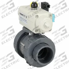 HAYWARD FLOW CONTROL Pneumatically Actuated Two-Way Ball Valve: 2 in, PVC, Full Port Ball Port (MPN PSSTBH120STEA9). Key specifications — Brand: HAYWARD FLOW CONTROL; Pilot Solenoid Voltage: Not Included.