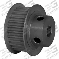 DAYTON Timing Pulley: Modified Curvilinear, Fixed, For GT Timing Belt Section, For 9 mm Belt Wd (MPN 28-3P09-6FA3). Key specifications — attr1328801: DAYTON; attr1328807: Clear Anodized; attr1328808: Powerhouse®.