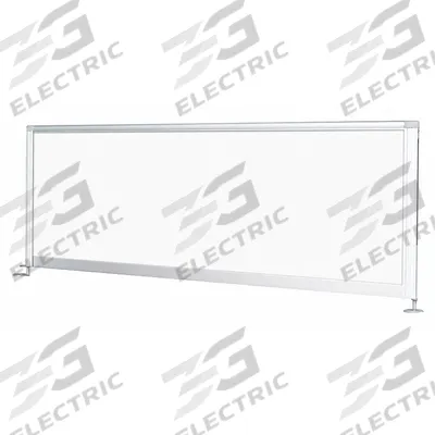 BEST-RITE Divider Panel: 17 in Overall Ht, 66 in Overall Wd, 1 in Overall Dp, White - Desktop Privacy Panels