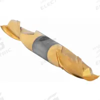 CLEVELAND Square End Mill: High Speed Steel, TiN Coated, Double End, 2 Flute, 1/2" Mill Dia (MPN C33672)