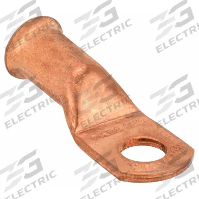 WESTWARD Lug: Crimpable Side Terminal, Crimp/Solder, Copper, 2 ga, 5/16 in Stud Size - Crimpable Side Terminal Lugs