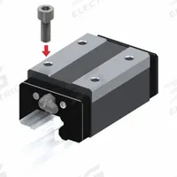 THK Linear Guide Carriage: For 20 mm Rail Wd, Ball, HSR Type Std Guide, 26 mm Carriage Ht (MPN HSR20R1SS). Key specifications — Carriage Material: Carbon Steel; Roller Material: Carbon Steel; Size: 20; Brand: THK; Features: End Seal and Side Seal; Type: HSR Type Standard Guide.