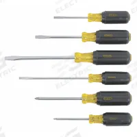 STANLEY Magnetized Tip Screwdriver Set: 1-10 Pieces, 6 Pieces, Phillips/Slotted Tip, Cushion Grip (MPN 66-565). Key specifications — attr1205274: STANLEY; attr1205269: 5/16 in.