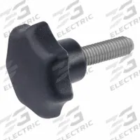 JW WINCO Plastic Hand Knob w/ Stainless Steel Stud w/ Plastic Tip: 7 Point, Plastic w/ SS Thread (MPN 6336.10-32-M6-25-KU). Key specifications — Brand: JW WINCO.