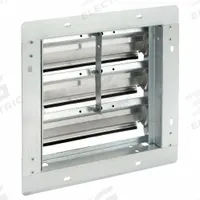 13"H-W 5.75"L Alu Wall Backdraft Dampr: For 10 in Fan, Single Panel, 13 in H, 13 in W, 2 1/2 in D (MPN 2C526). Key specifications — Airflow Direction: Horizontal; Blade Type: Flat Blade; Brand: DAYTON; Maximum Air Velocity: 2500 fpm; Mounting Position: Vertical.